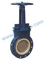 DIN/GOSE WCB round flange knfie gate valve